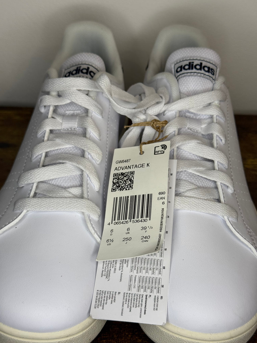 Adidas Advantage K – White / Dark Blue