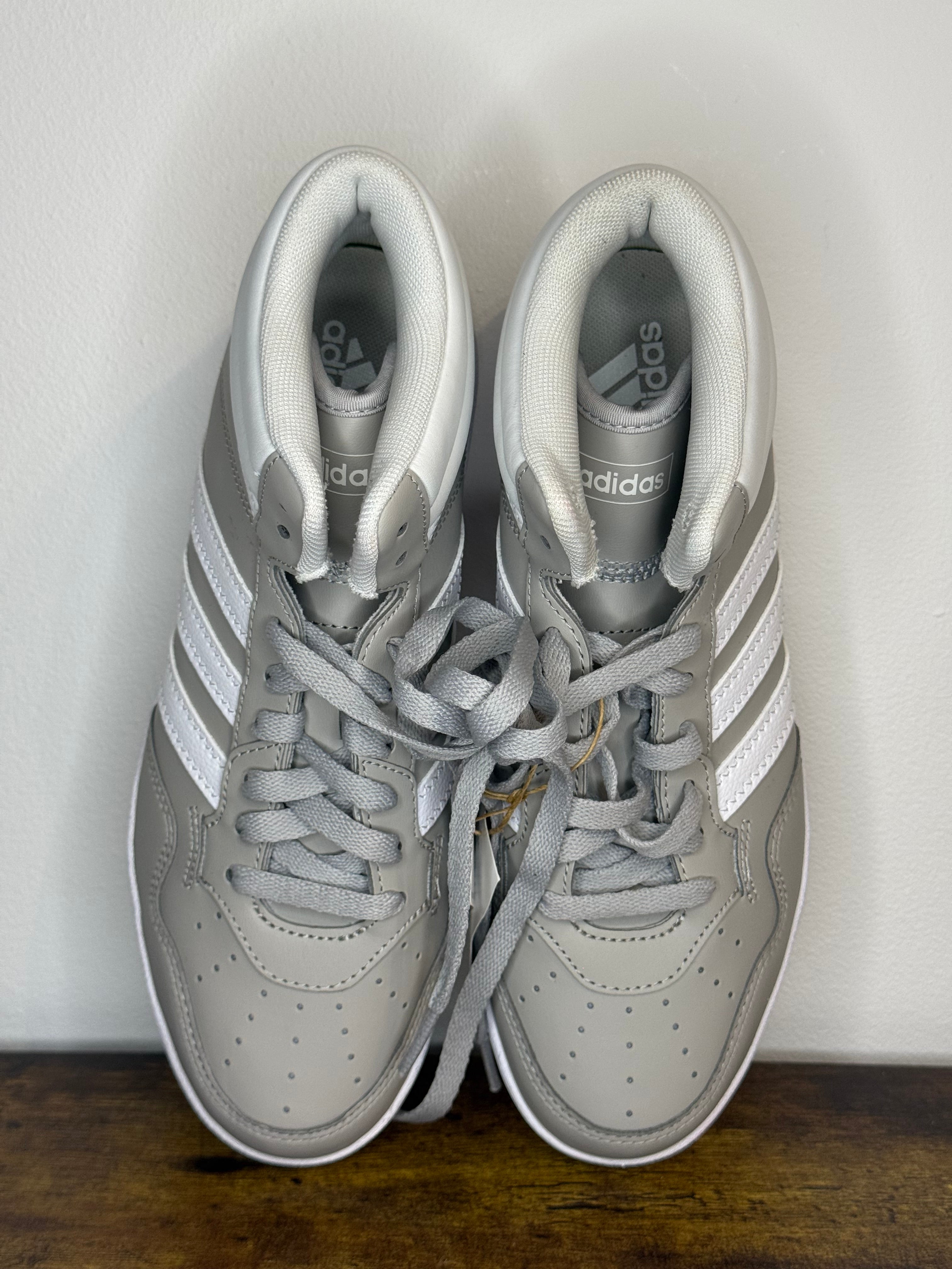 Adidas Hoops 4.0 Mid  –  Grey / White